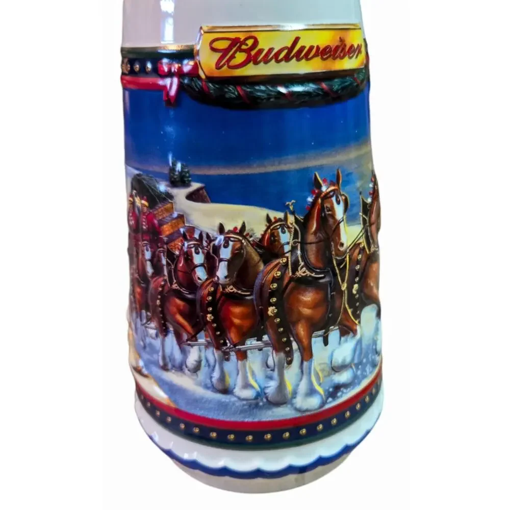 Vintage Budweiser Holiday Stein VTG Beer Mug 